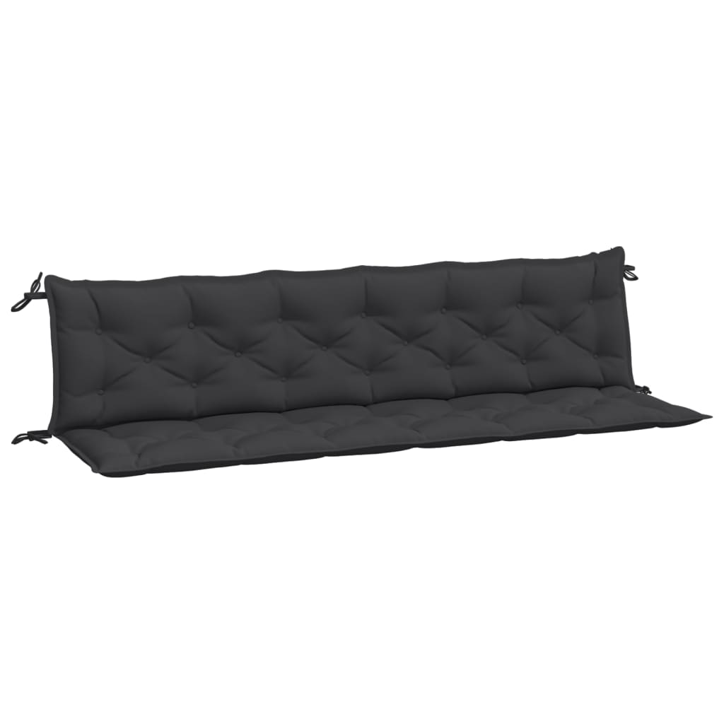 hynder til havebænk 2 stk. 200x50x7 cm oxfordstof sort