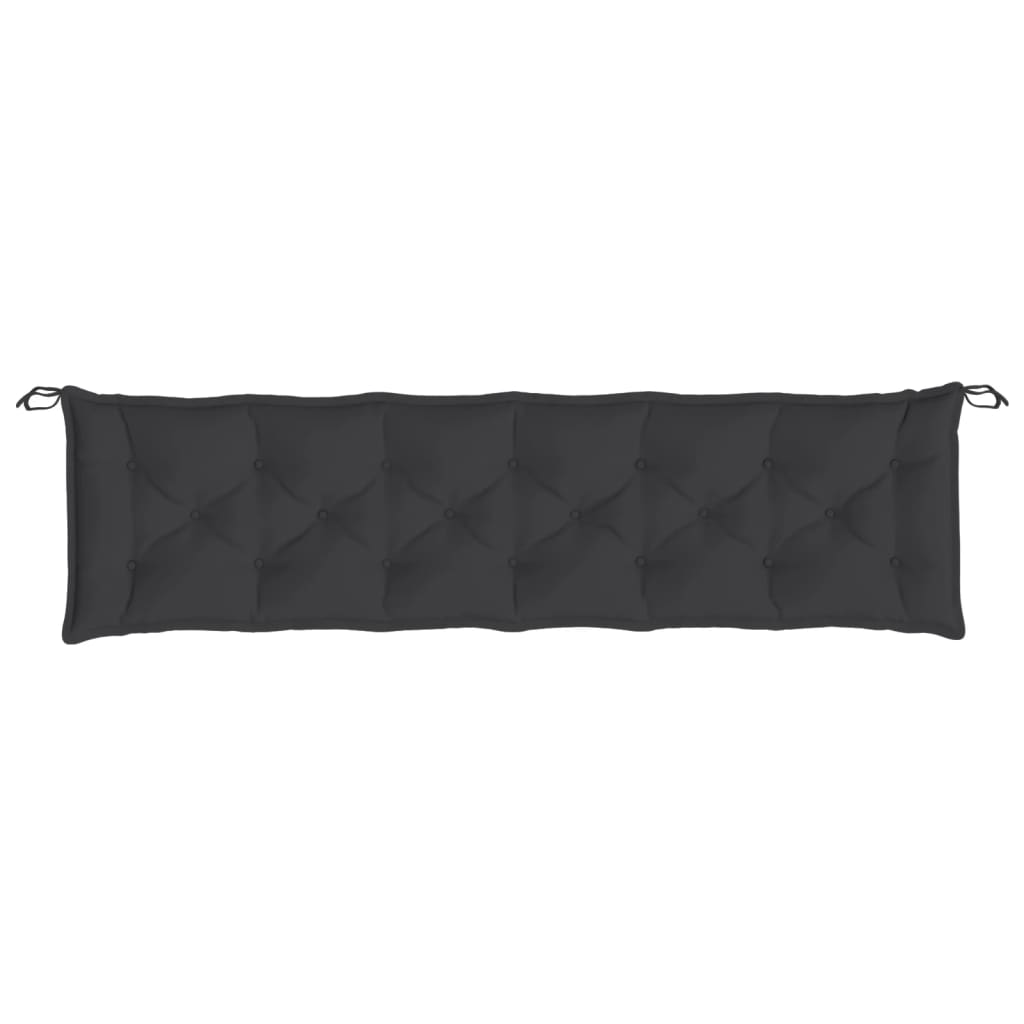 hynder til havebænk 2 stk. 200x50x7 cm oxfordstof sort