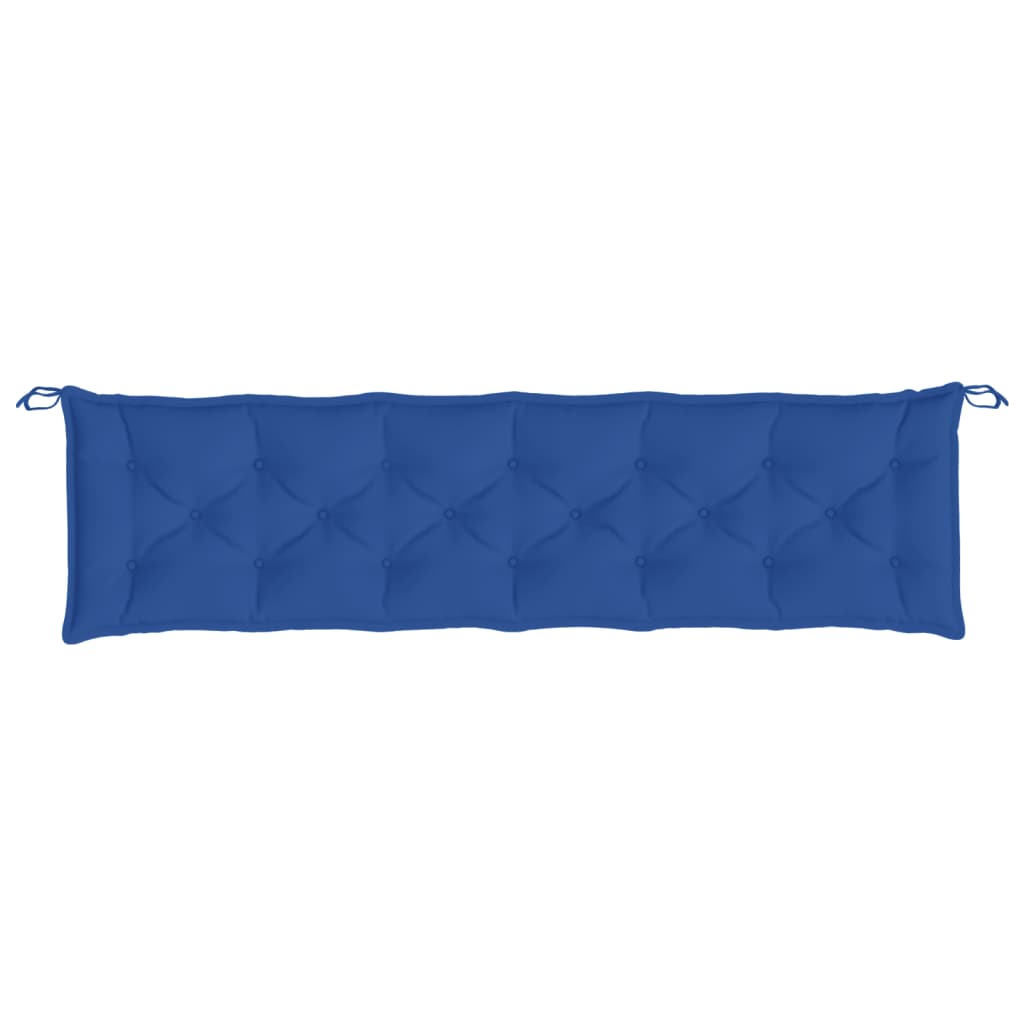 hynder til havebænk 2 stk. 200x50x7 cm oxfordstof blå