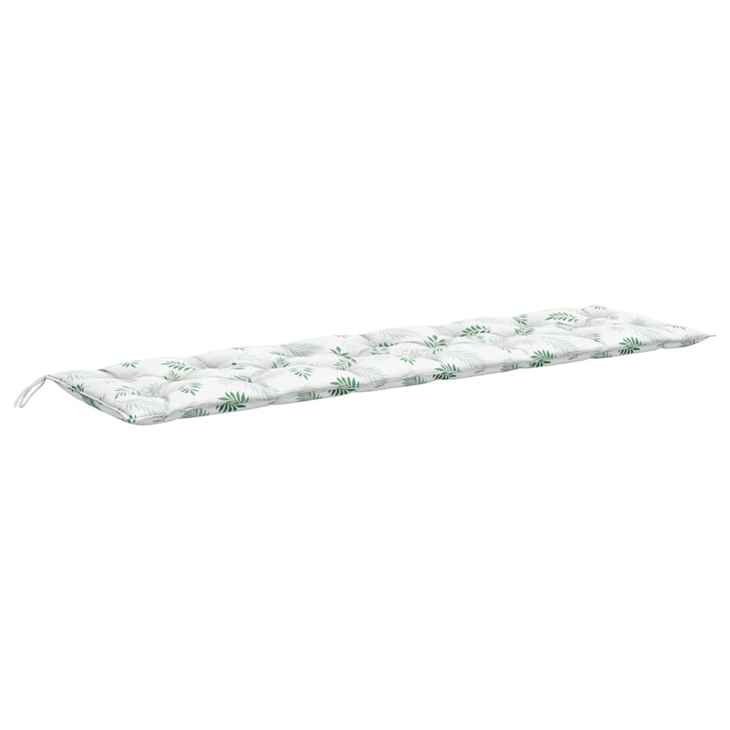 hynder til havebænk 2 stk 200x50x7 cm stof bladmønster