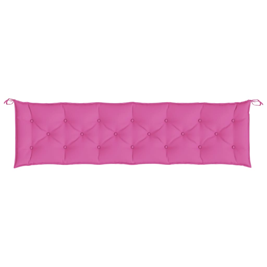 hynder til havebænk 2 stk. 200x50x7 cm stof pink