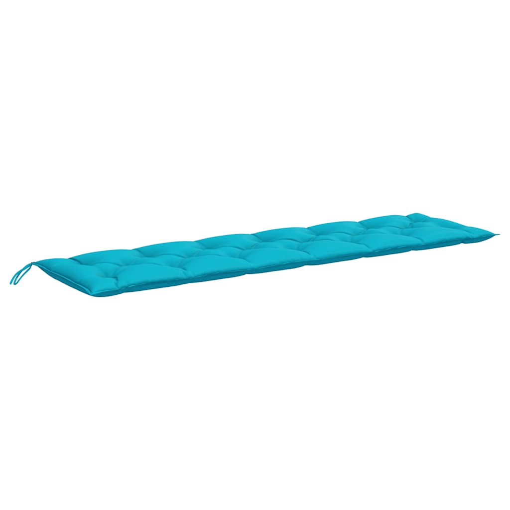 hynder til havebænk 2 stk. 200x50x7 cm stof turkis