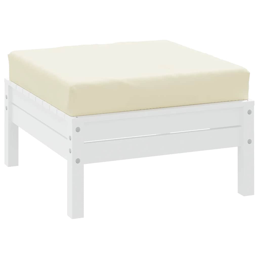pallehynde 60x60x9,5 cm oxfordstof cremefarvet