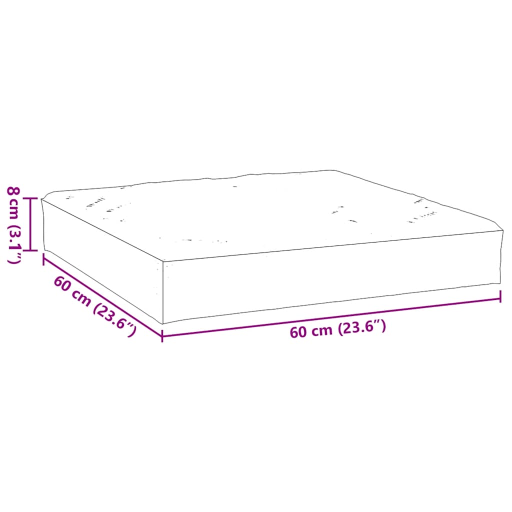 pallehynde 60x60x8 cm oxfordstof beige
