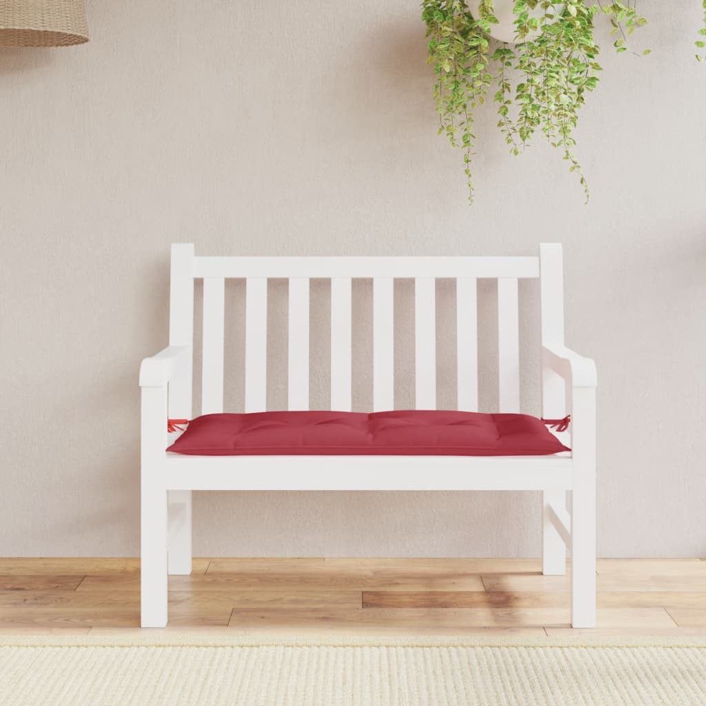 hynde til havebænk 110x50x7 cm oxfordstof vinrød