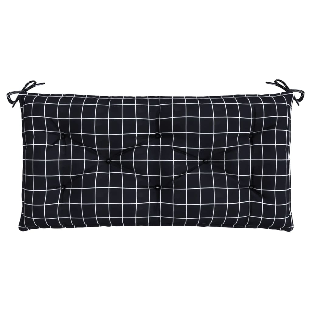 hynde til havebænk 110x50x7 cm oxfordstof ternet sort