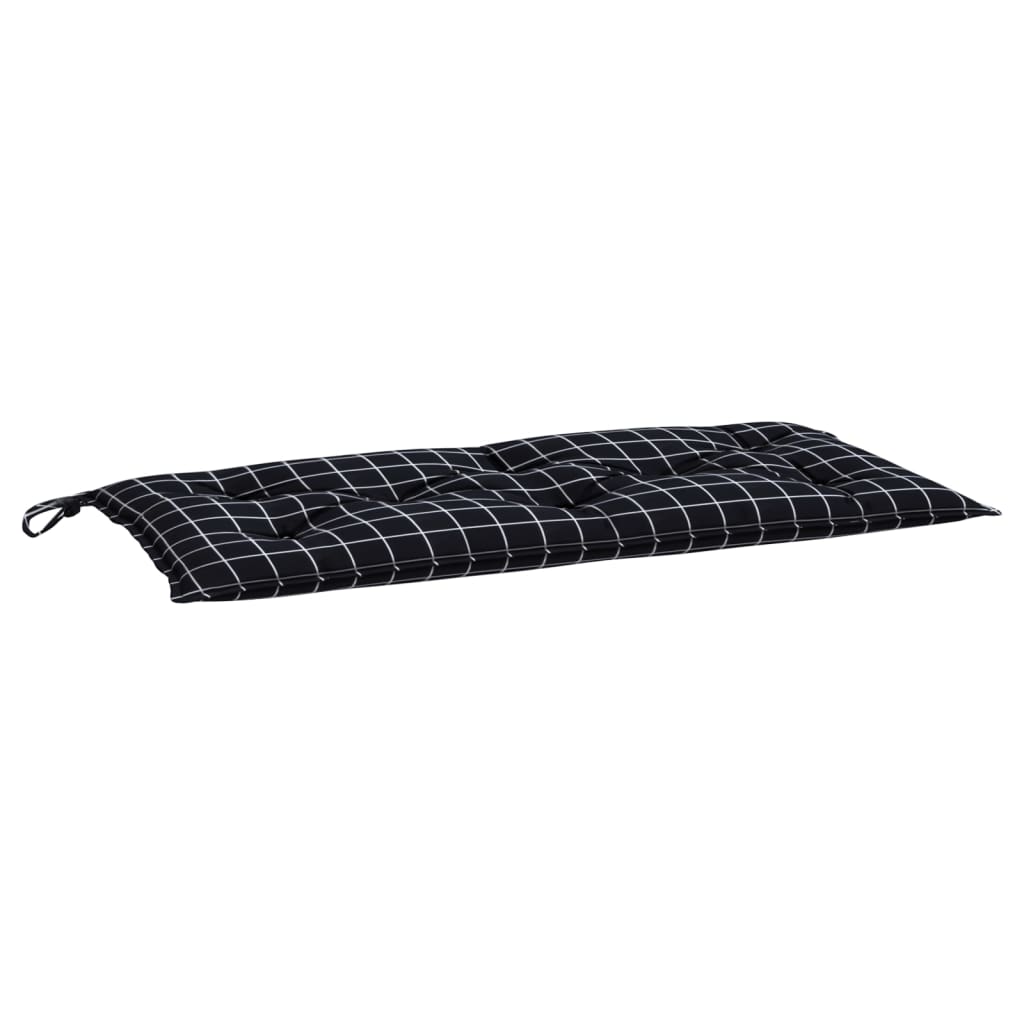 hynde til havebænk 110x50x7 cm oxfordstof ternet sort