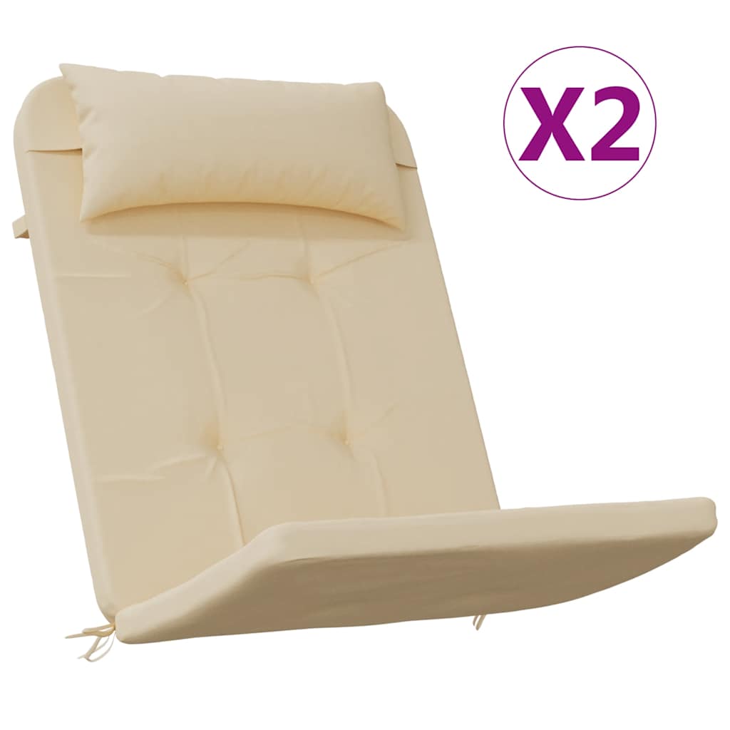 hynder til Adirondack-stol 2 stk. oxfordstof beige