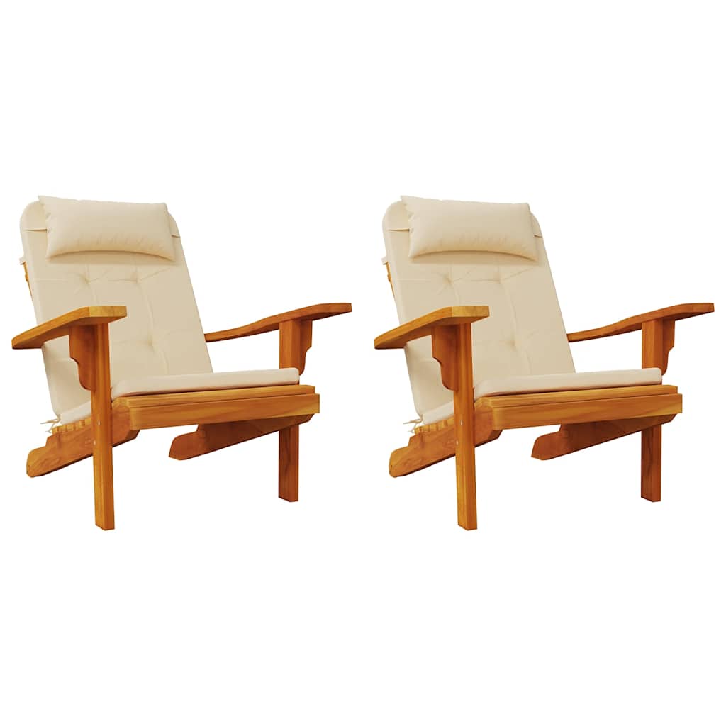 hynder til Adirondack-stol 2 stk. oxfordstof beige