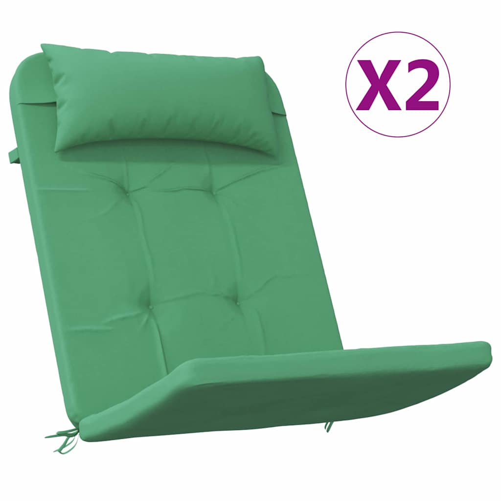 Stolehynder 2 stk. Oxford stof Grøn 58 x 77 x 4,5 cm