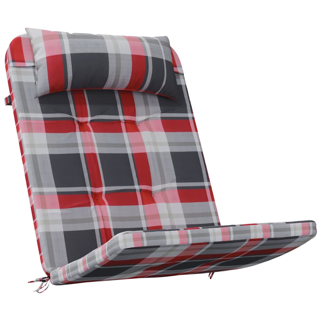 Stolehynder 2 stk. Oxford stof Rød Tjek 58 x 77 x 4,5 cm