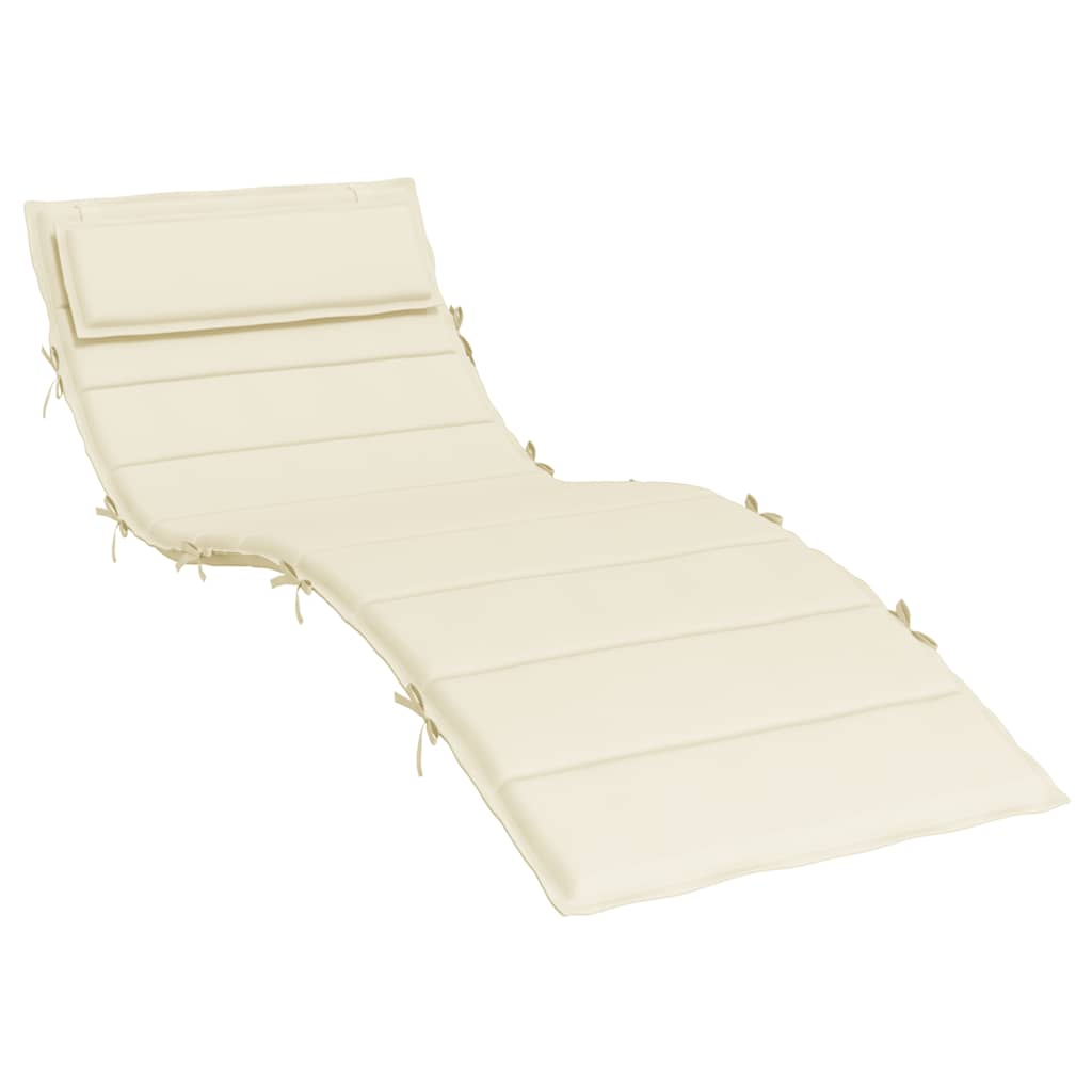 hynde til liggestol 180x60x4 cm oxfordstof cremefarvet