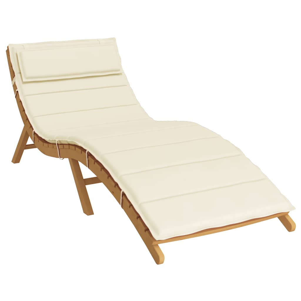 hynde til liggestol 180x60x4 cm oxfordstof cremefarvet