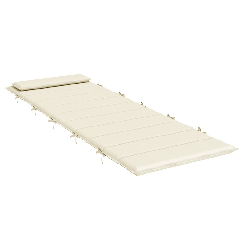 hynde til liggestol 180x60x4 cm oxfordstof cremefarvet