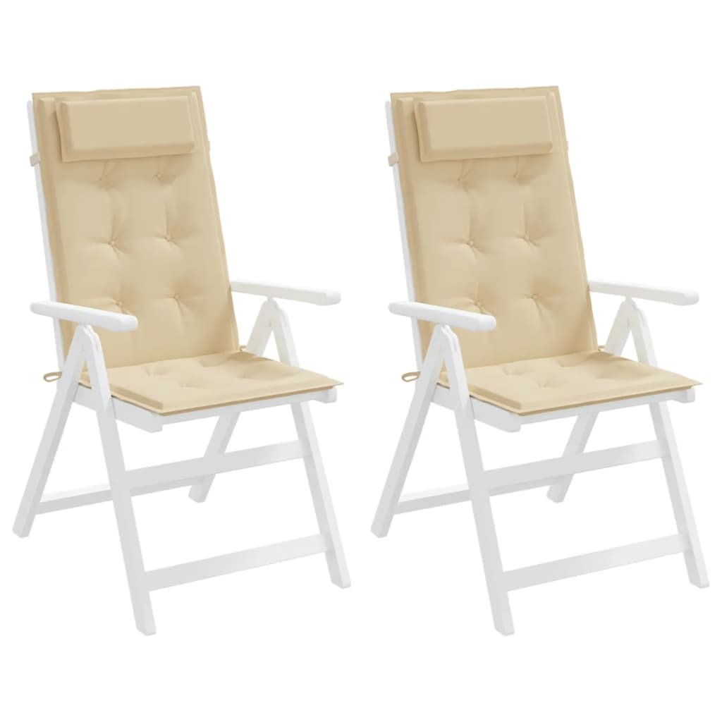 stolehynder m. høj ryg 2 stk. oxfordstof beige