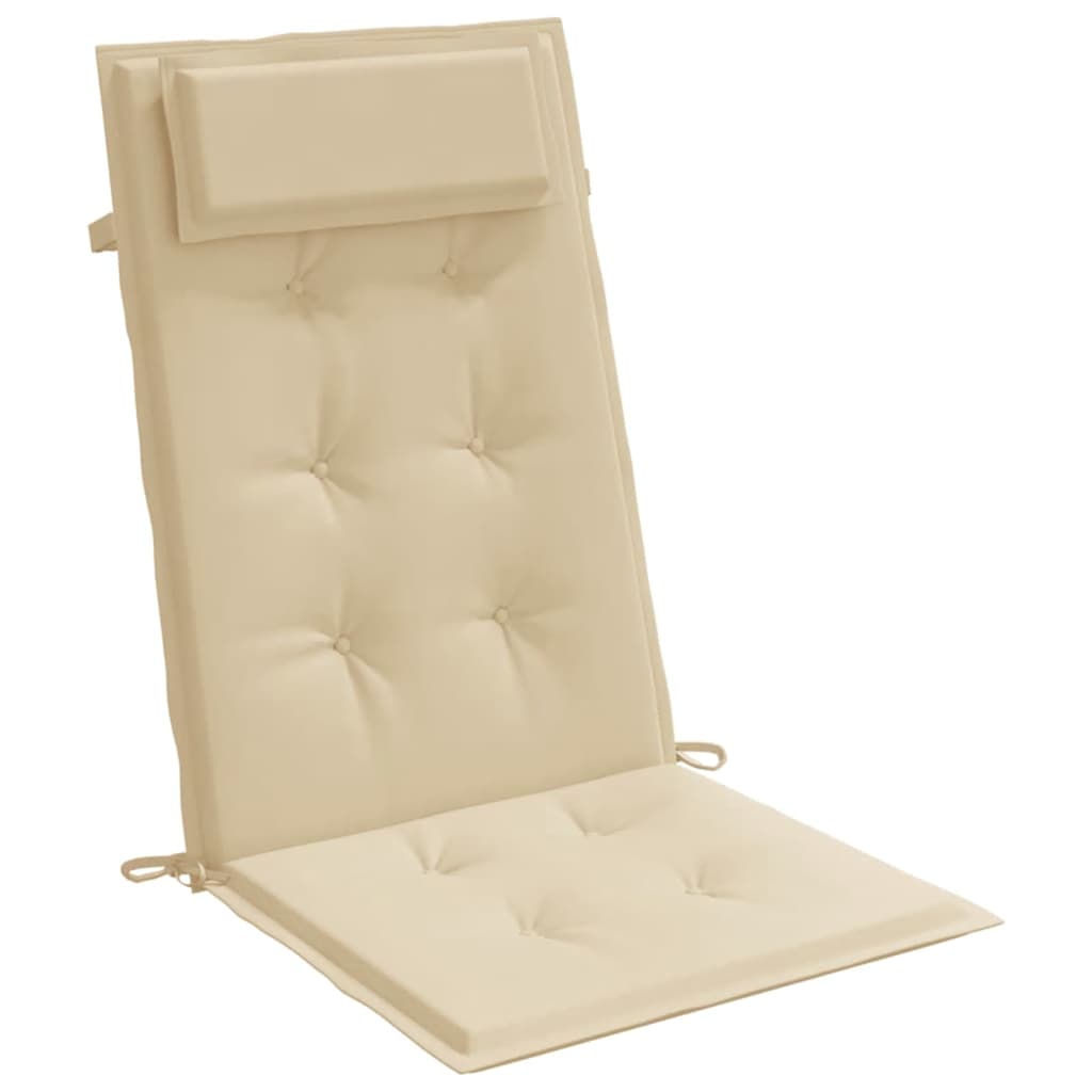 stolehynder m. høj ryg 2 stk. oxfordstof beige