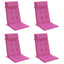 stolehynder m. høj ryg 4 stk. oxfordstof pink