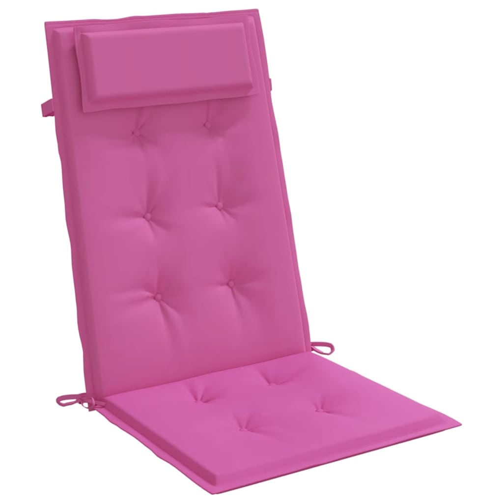stolehynder m. høj ryg 4 stk. oxfordstof pink