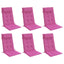 stolehynder m. høj ryg 6 stk. oxfordstof pink