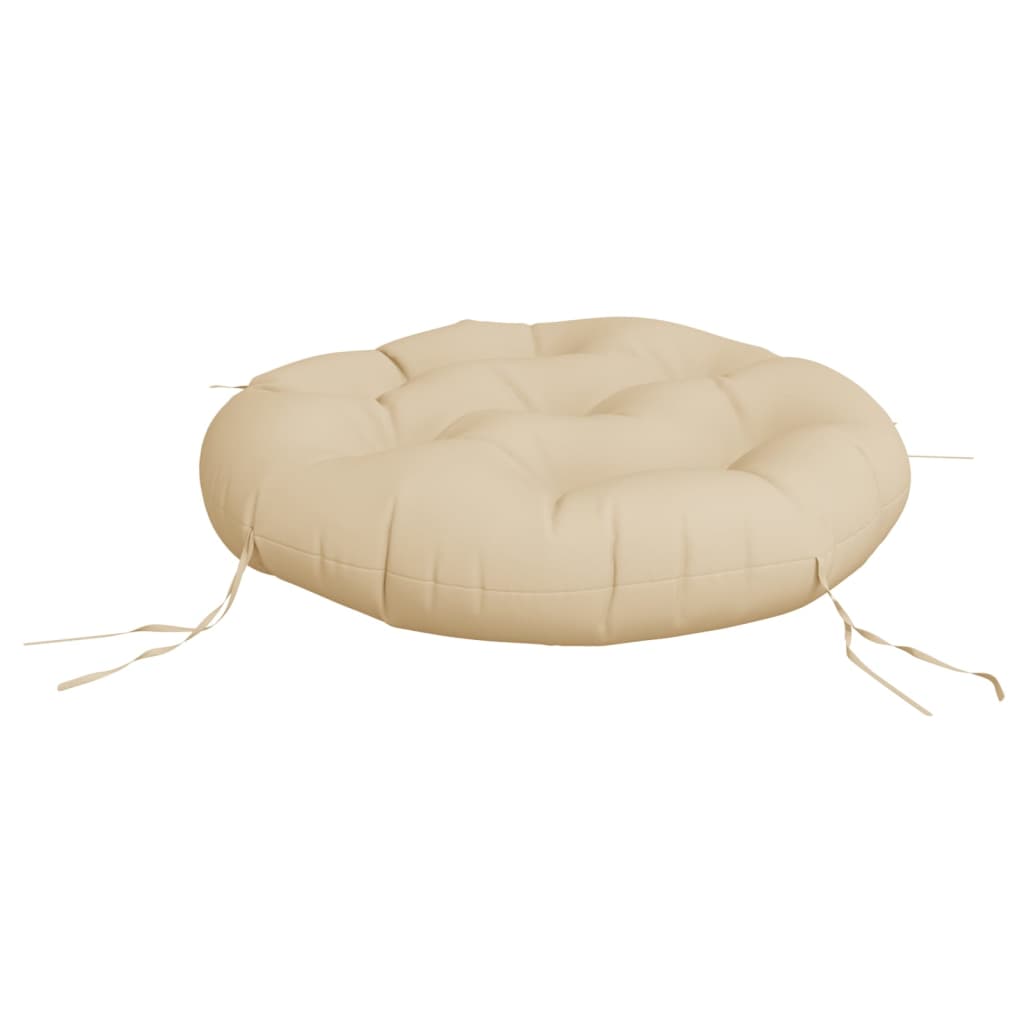rund hynde Ø60x11 cm oxfordstof beige