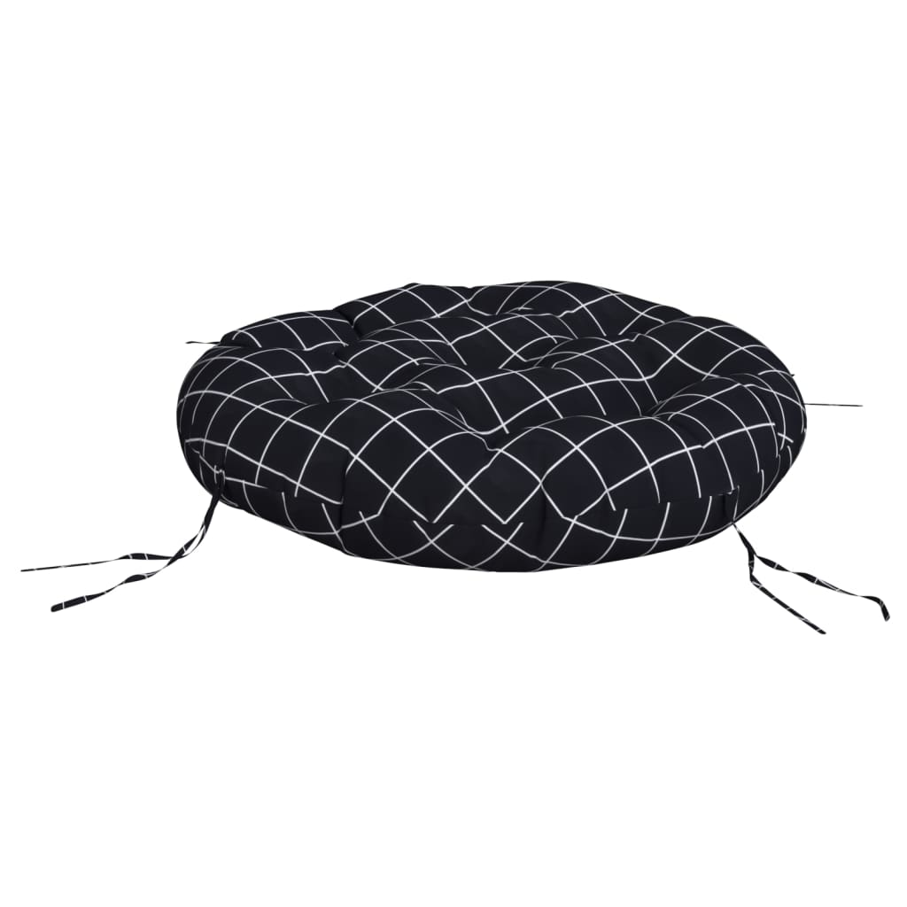 rund hynde Ø60x11 cm oxfordstof ternet sort