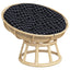 rund hynde Ø100x11 cm oxfordstof ternet sort