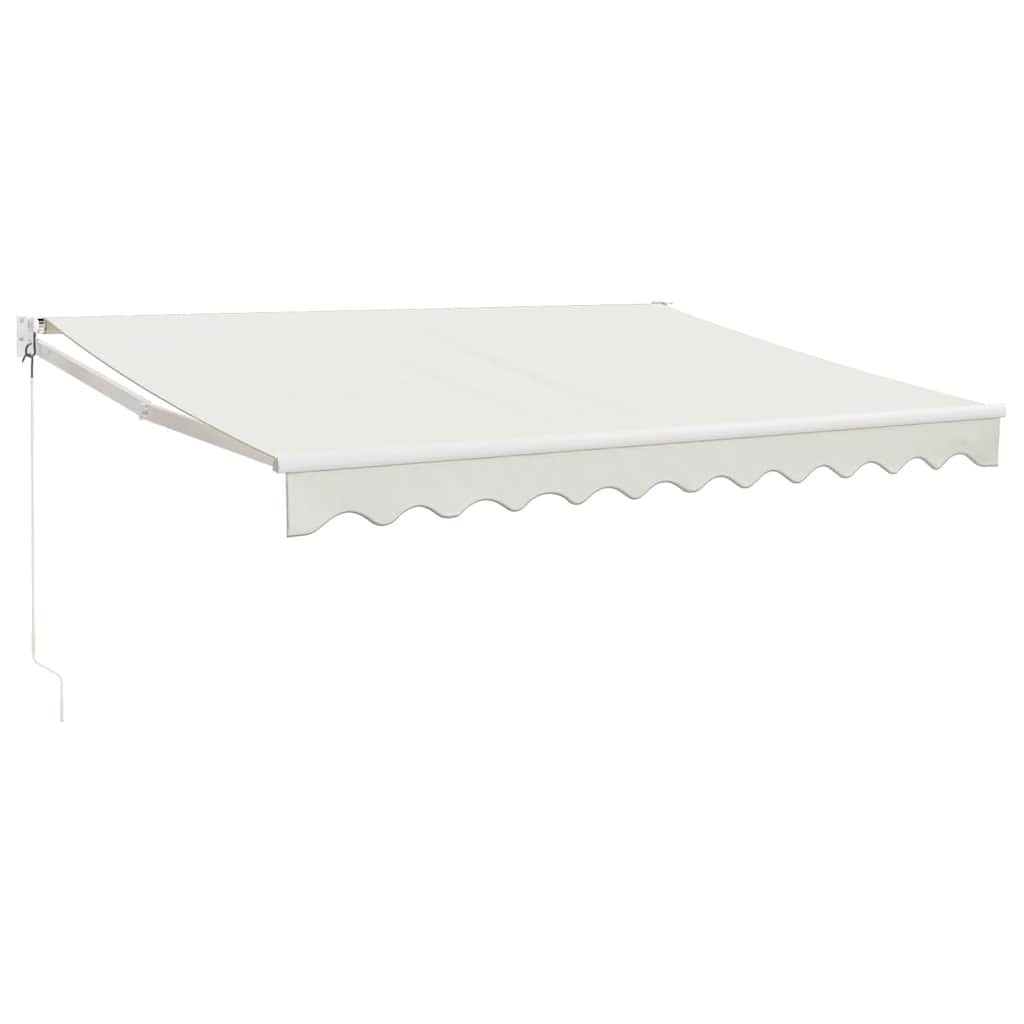 foldemarkise manuel betjening 3x2,5 m stof aluminium creme