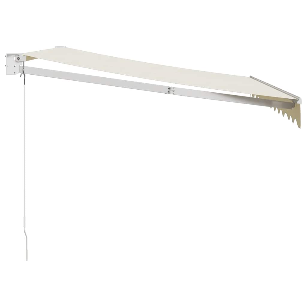 foldemarkise manuel betjening 3x2,5 m stof aluminium creme