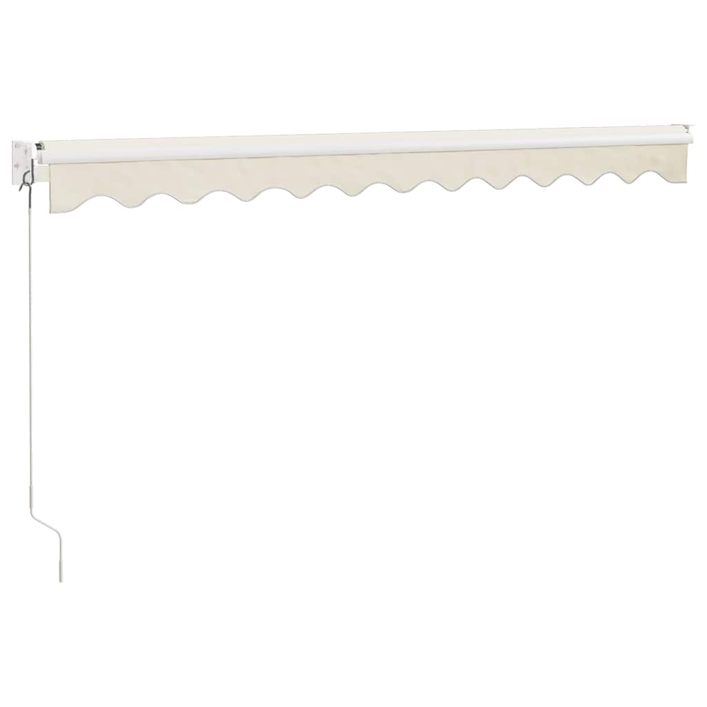 foldemarkise manuel betjening 3x2,5 m stof aluminium creme