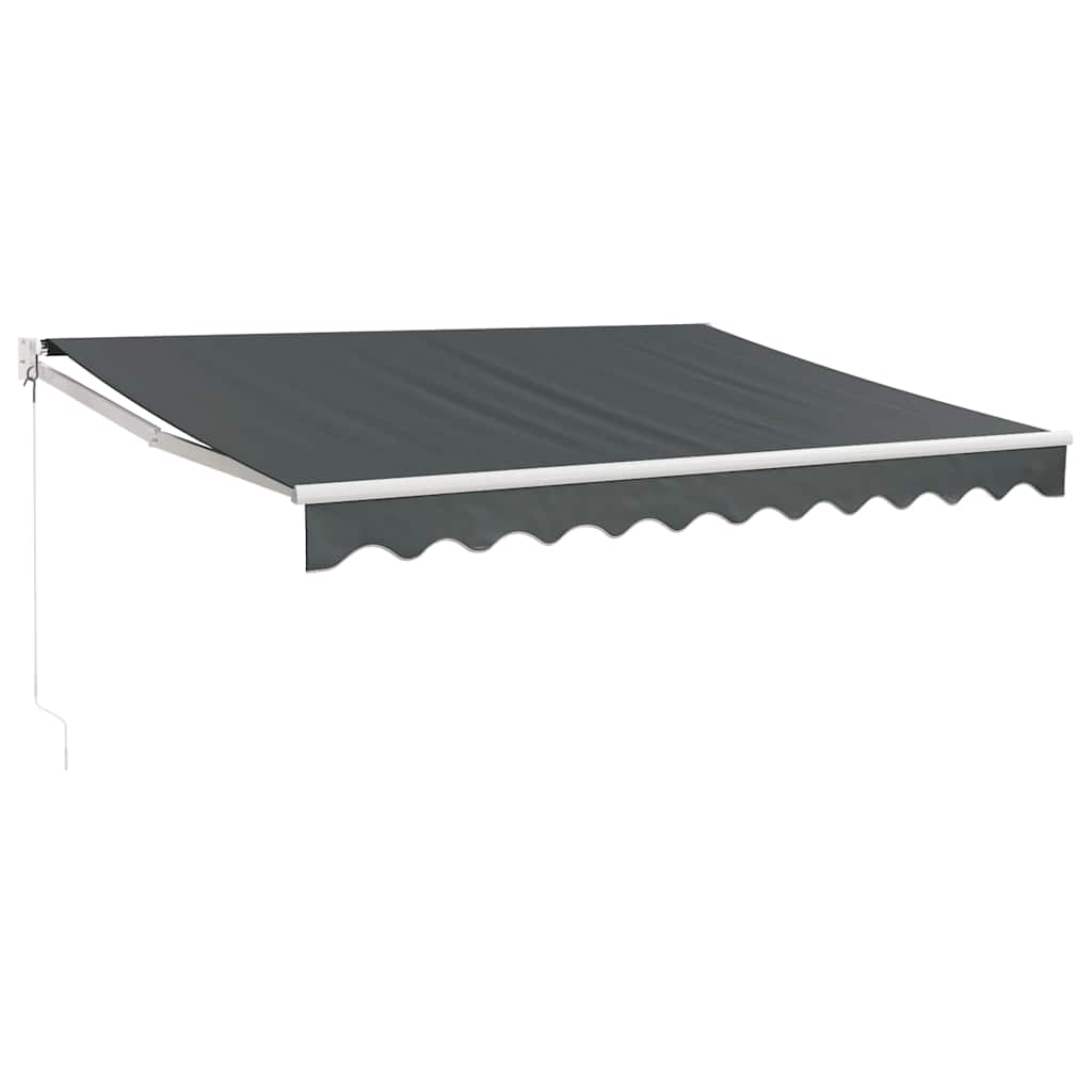 foldemarkise 3,5x2,5 m stof og aluminium antracitgrå