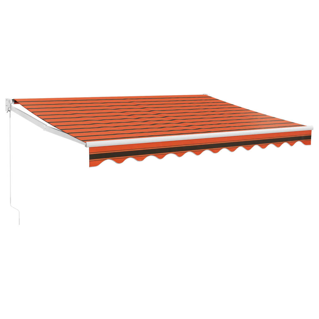 foldemarkise 3x2,5 m stof og aluminium orange og brun