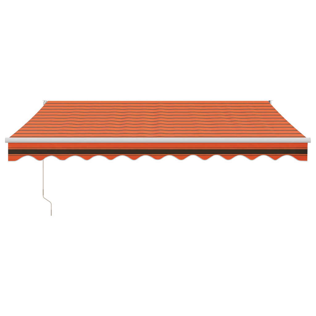 foldemarkise 3x2,5 m stof og aluminium orange og brun