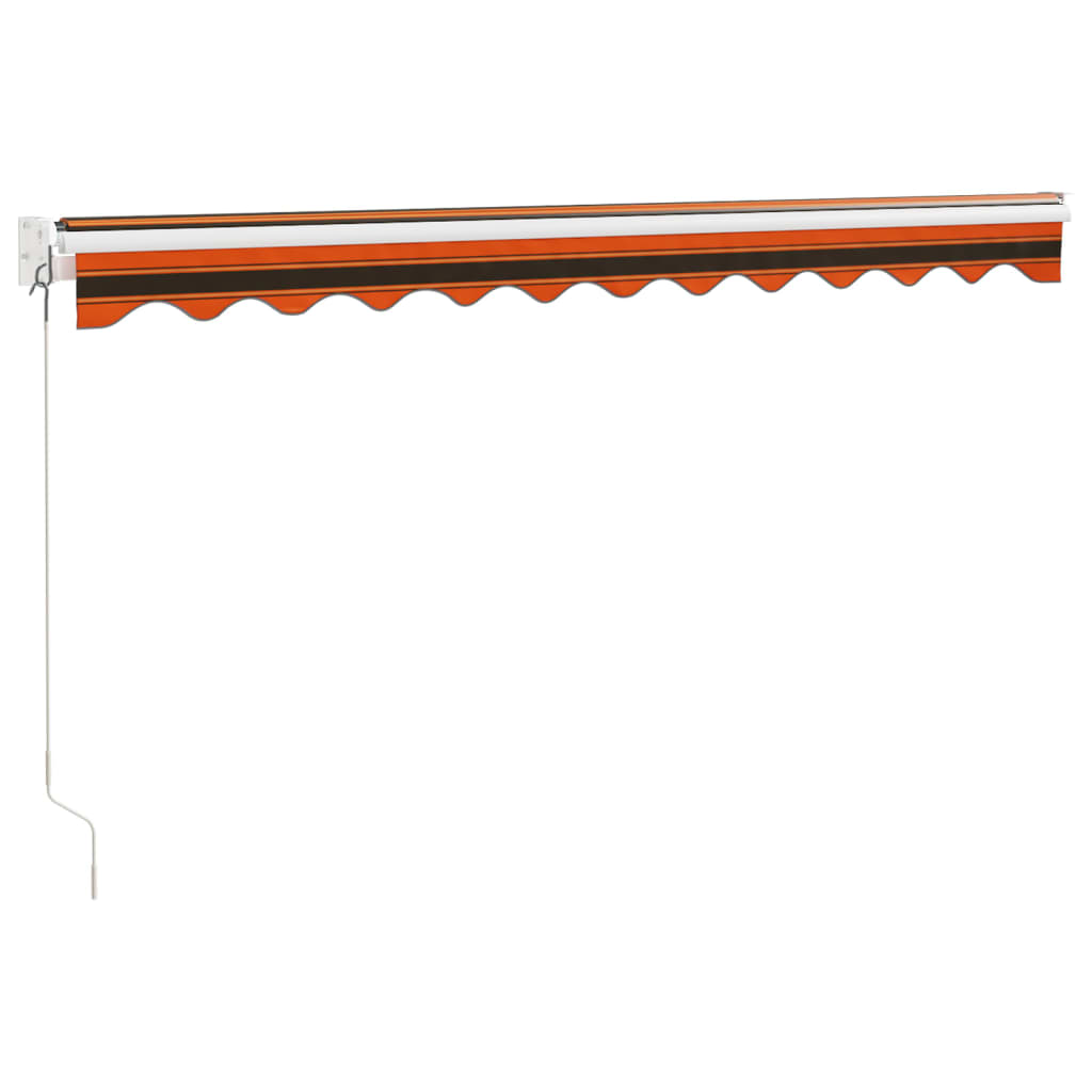 foldemarkise 3,5x2,5 m stof og aluminium orange og brun