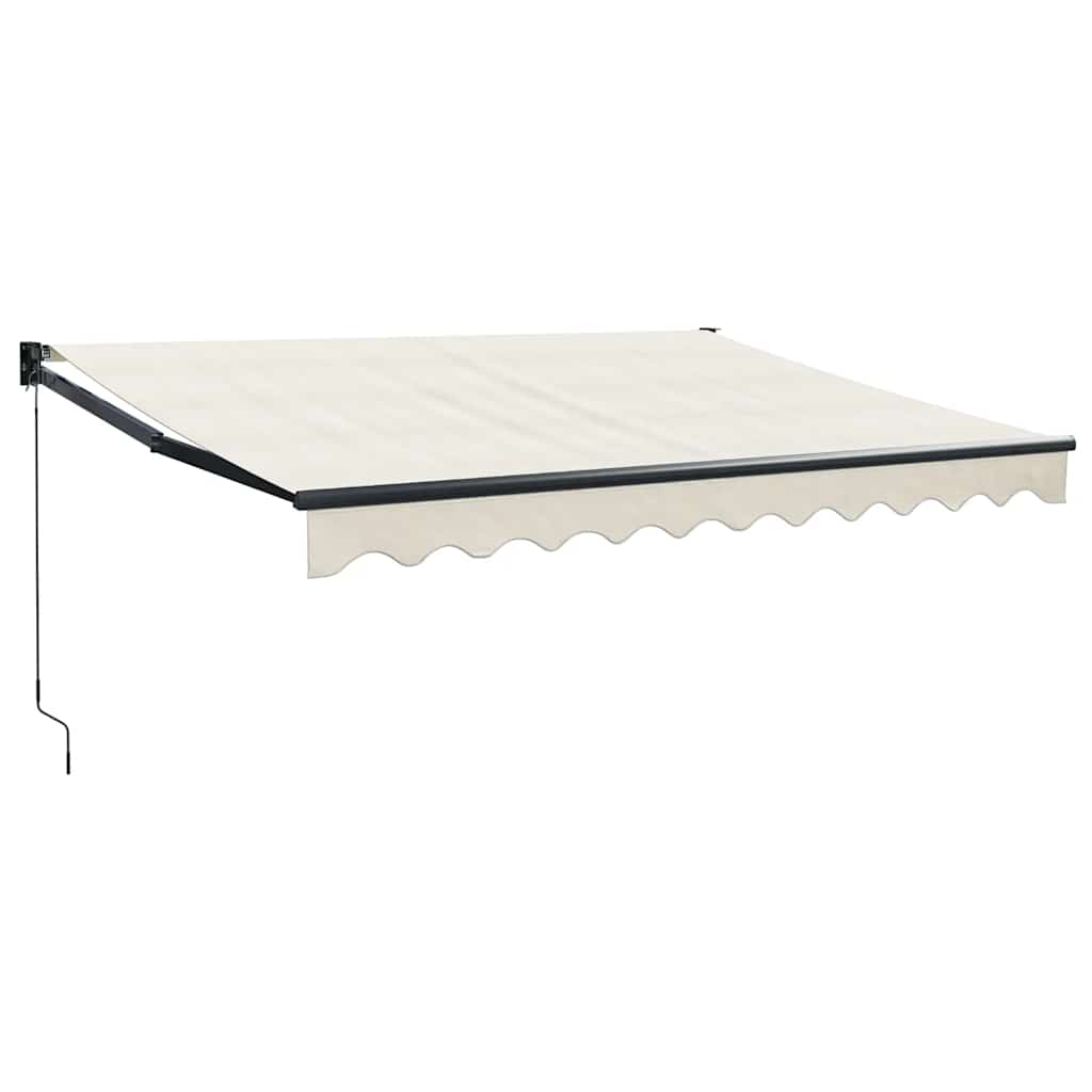 foldemarkise manuel betjening 3x2,5 m stof aluminium creme