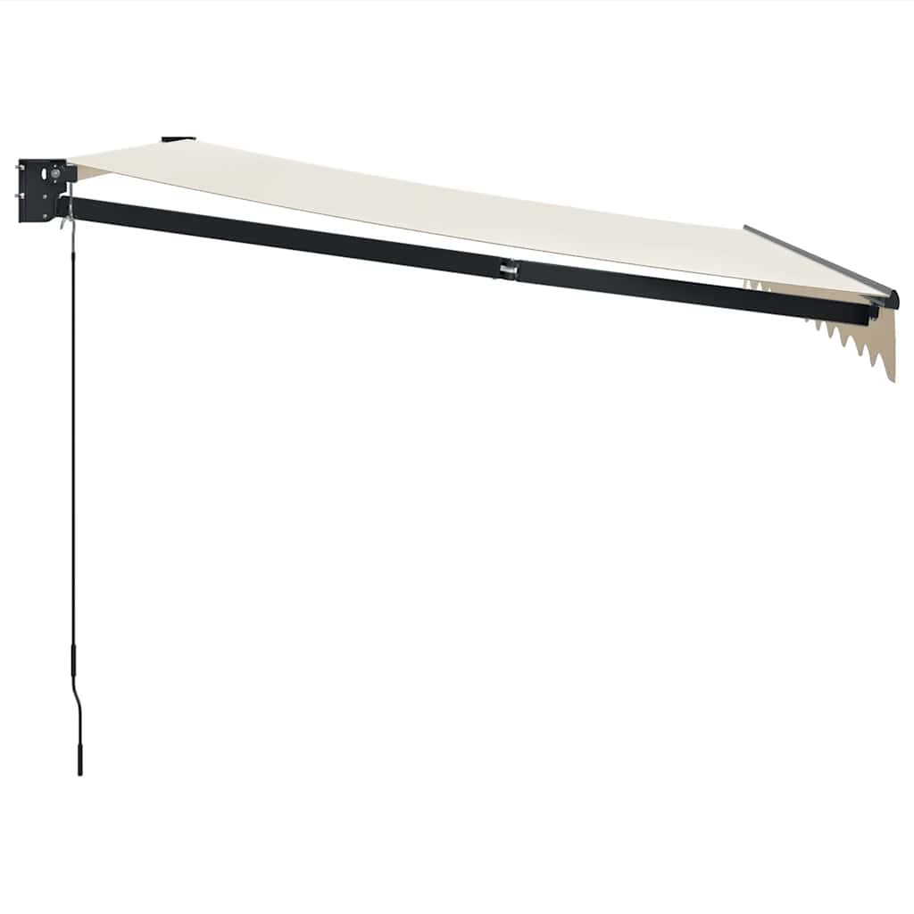 foldemarkise manuel betjening 3x2,5 m stof aluminium creme