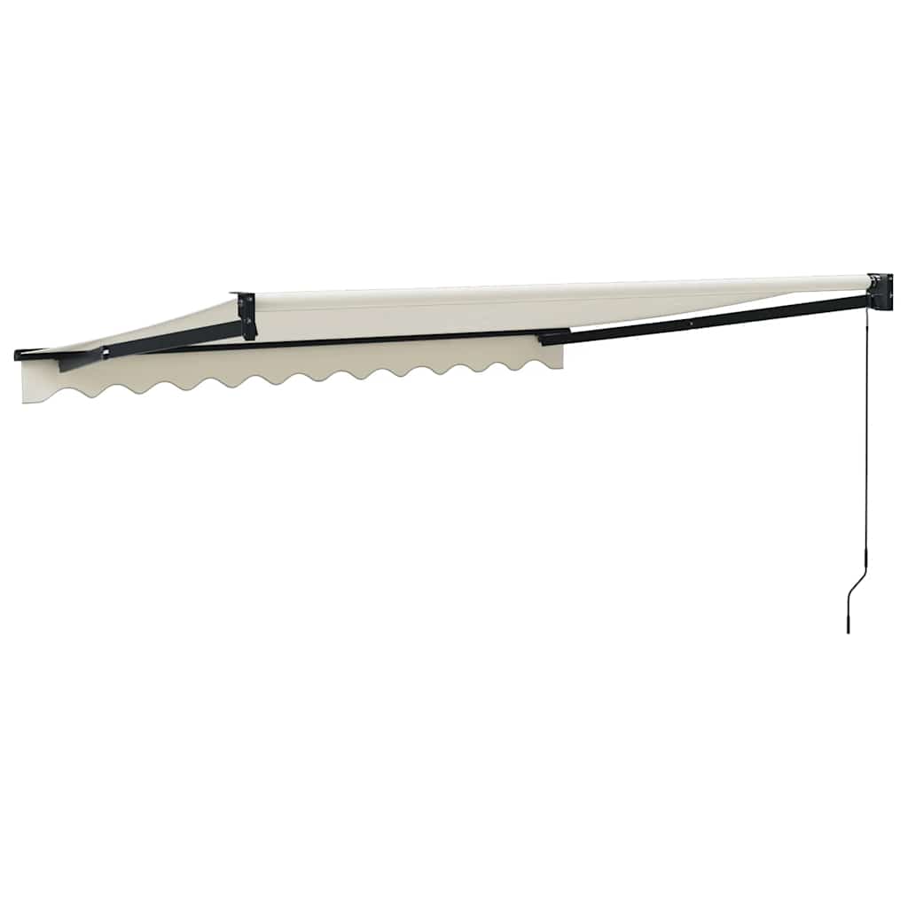 foldemarkise manuel betjening 3x2,5 m stof aluminium creme