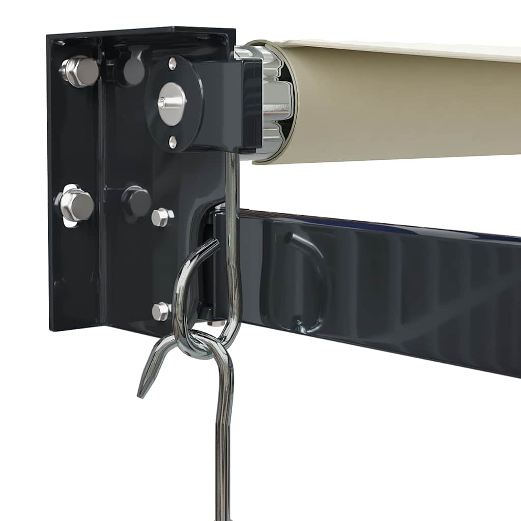 foldemarkise manuel betjening 3x2,5 m stof aluminium creme