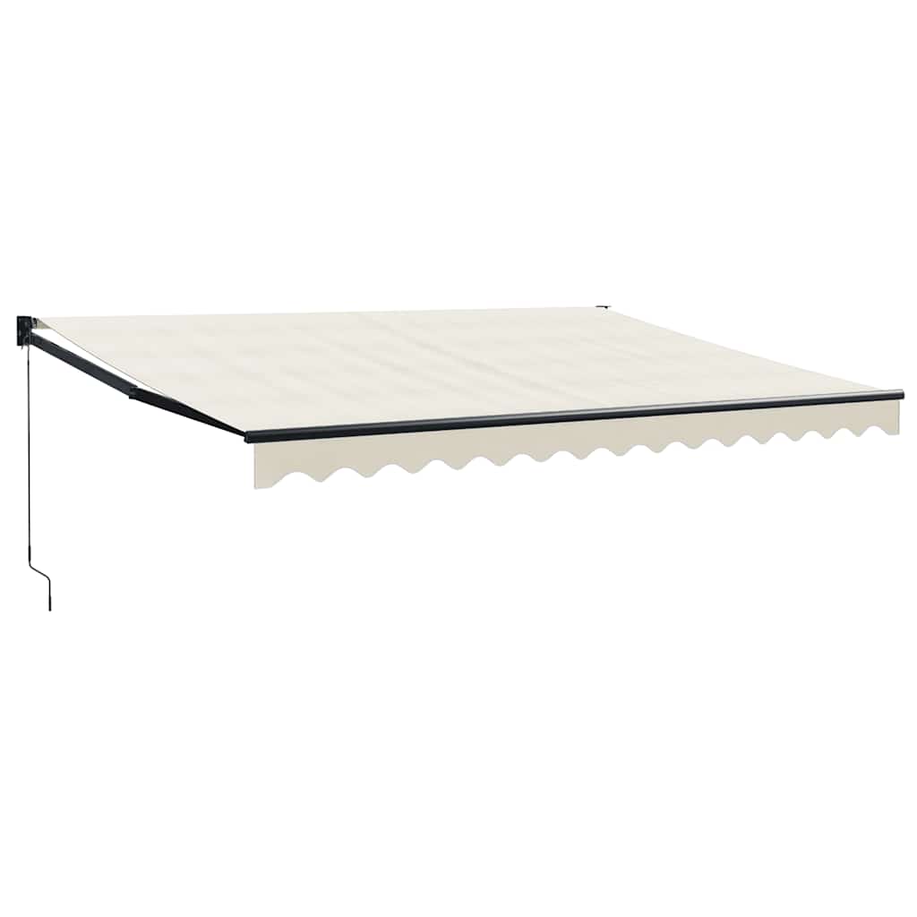 foldemarkise manuel betjening 4x3 m stof aluminium creme