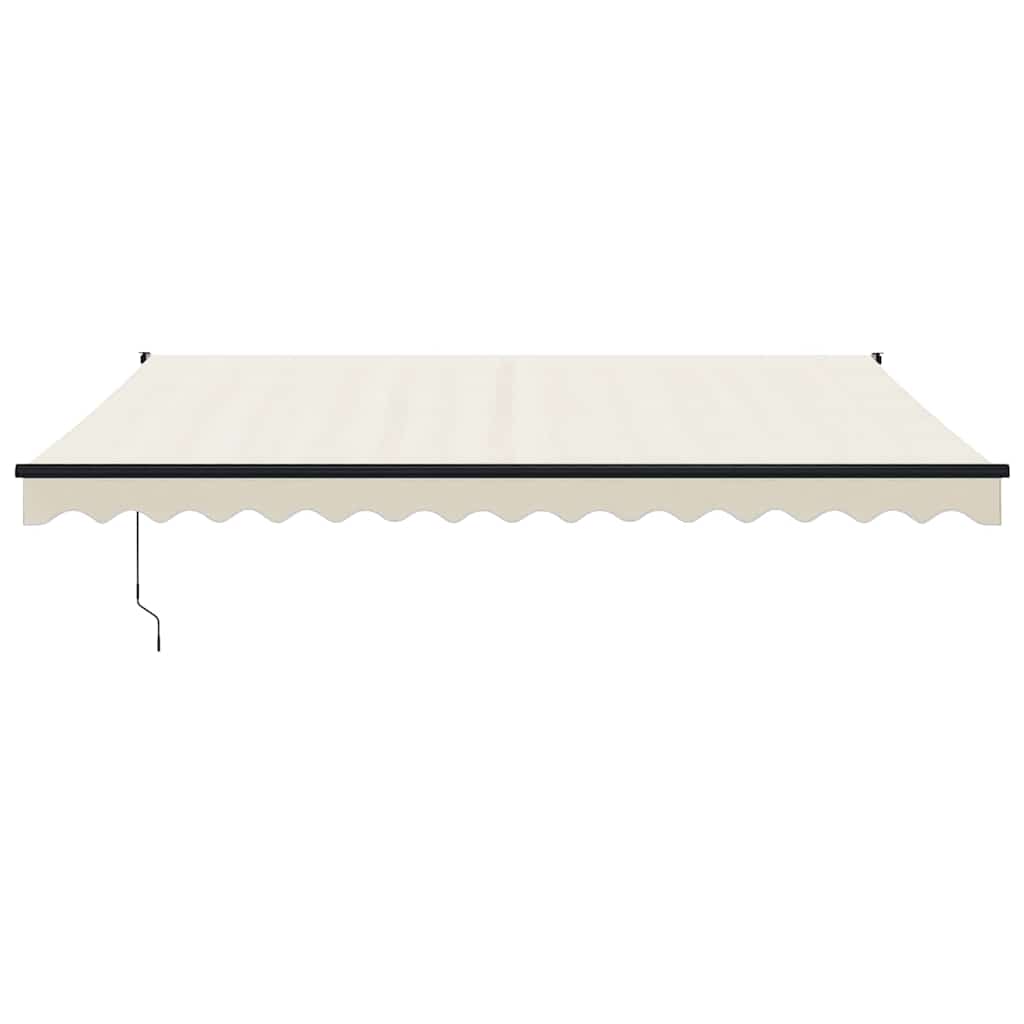 foldemarkise manuel betjening 4x3 m stof aluminium creme