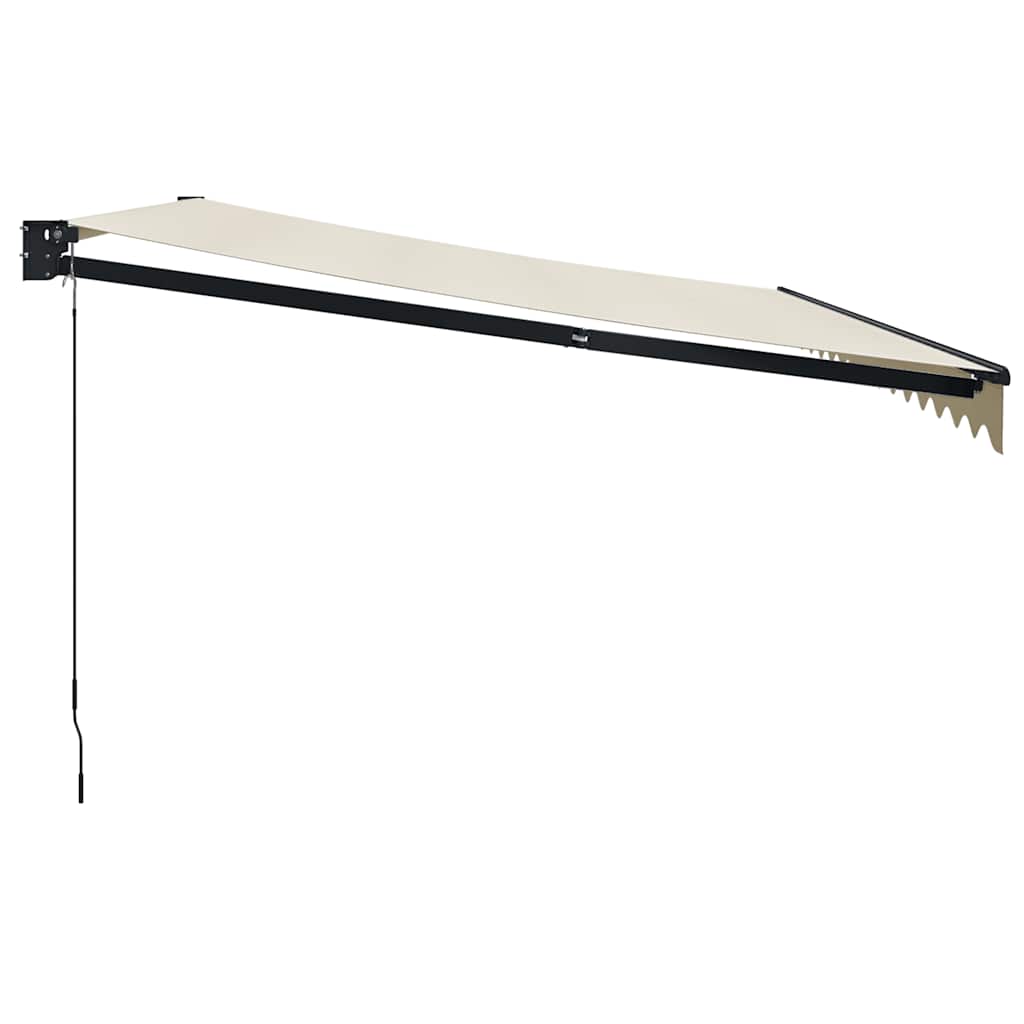 foldemarkise manuel betjening 4x3 m stof aluminium creme