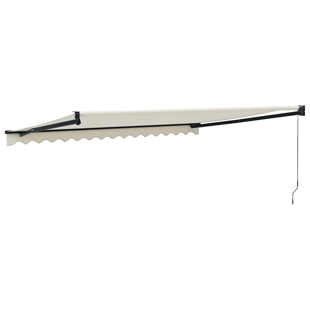 foldemarkise manuel betjening 4x3 m stof aluminium creme