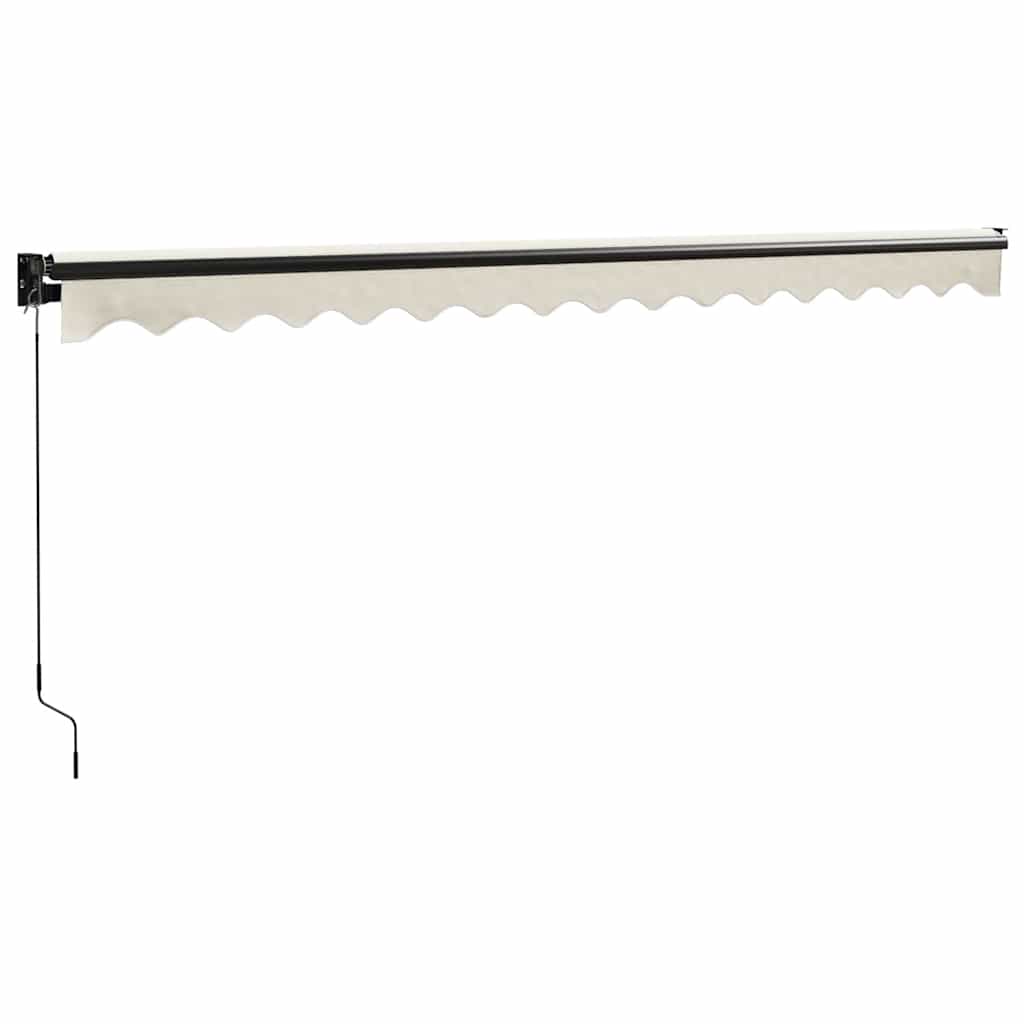 foldemarkise manuel betjening 4x3 m stof aluminium creme
