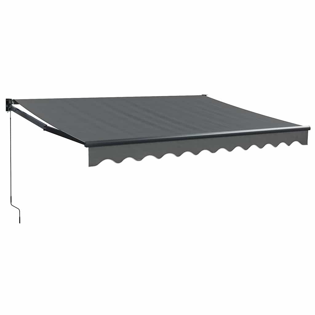 foldemarkise 3,5x2,5 m stof og aluminium antracitgrå