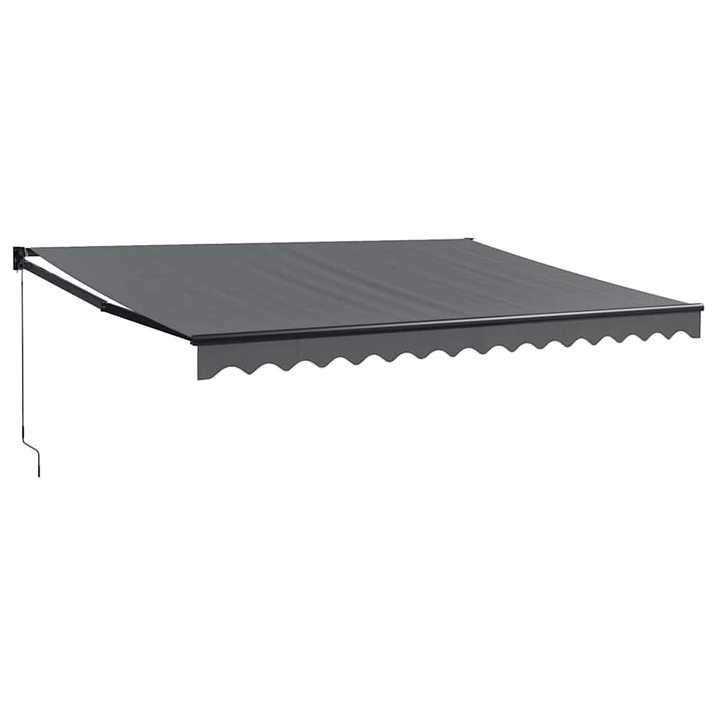 foldemarkise 4,5x3 m stof og aluminium antracitgrå