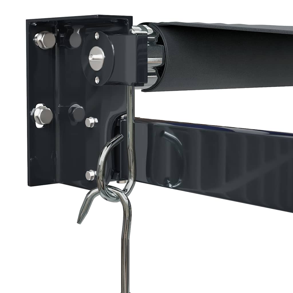 foldemarkise 4,5x3 m stof og aluminium antracitgrå