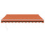 foldemarkise 3,5x2,5 m automatisk betjening orange og brun