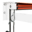 foldemarkise 3,5x2,5 m automatisk betjening orange og brun