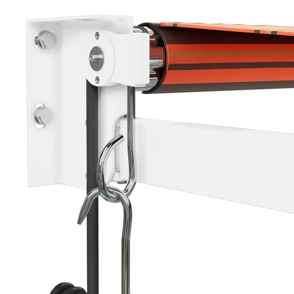foldemarkise 3,5x2,5 m automatisk betjening orange og brun