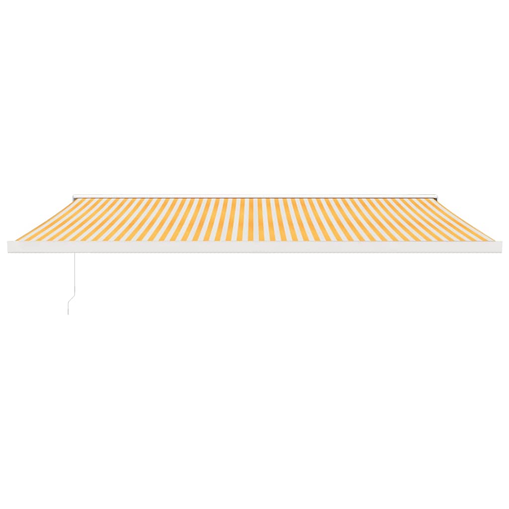 foldemarkise 5x3 m stof og aluminium gul og hvid