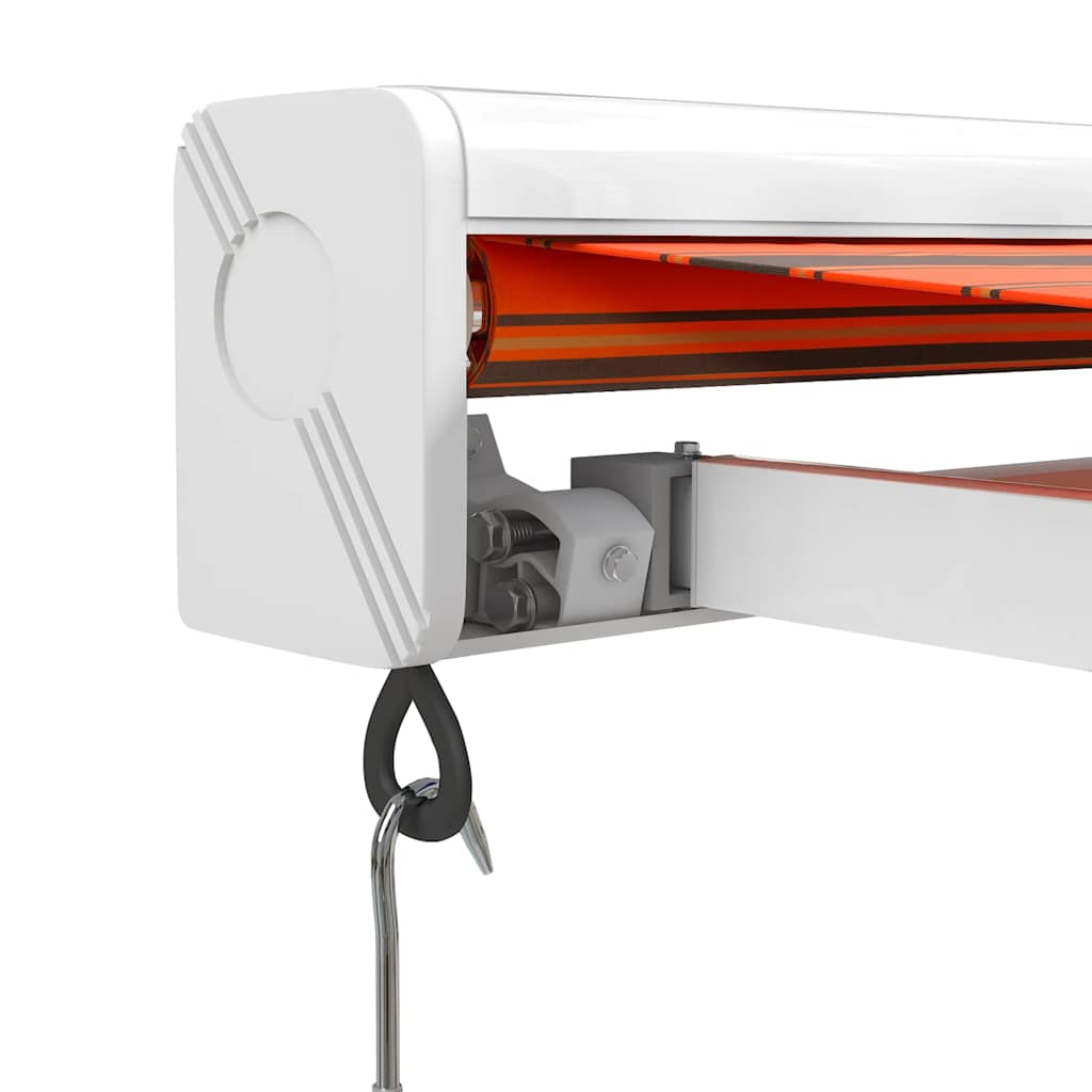 foldemarkise 3,5x2,5 m stof og aluminium orange og brun